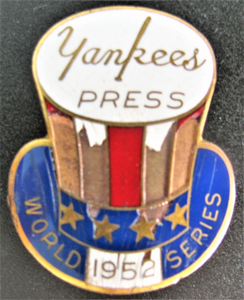 1952 WORLD SERIES PRESS PIN - N.Y. YANKEES