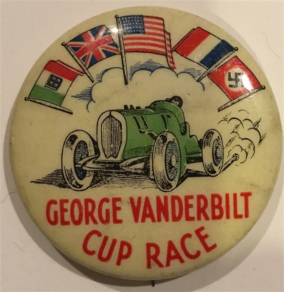 30's GEORGE VANDERBILT CUP RACE PIN - CAR RACING