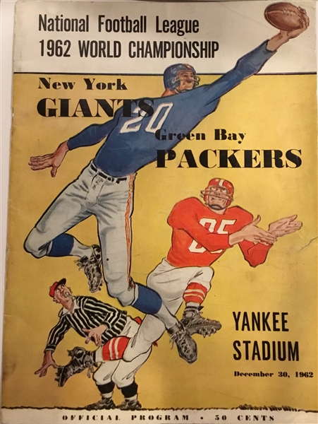 1962 NFL CHAMPIONSHIP GAME PROGRAM - PACKERS vs GIANTS