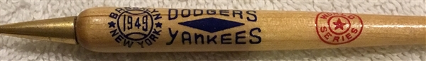 1949 WORLD SERIES BAT PENCIL - DODGERS vs YANKEES