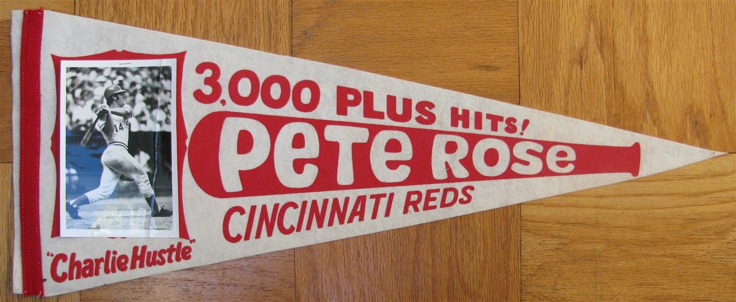 1978 PETE ROSE 3000 PLUS HITS PICTURE PENNANT