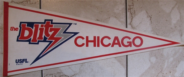 80's USFL CHICAGO BLITZ PENNANT