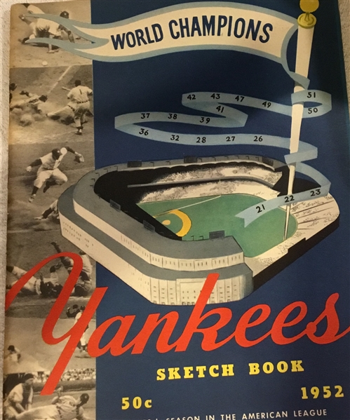 1952 NEW YORK YANKEES YEARBOOK