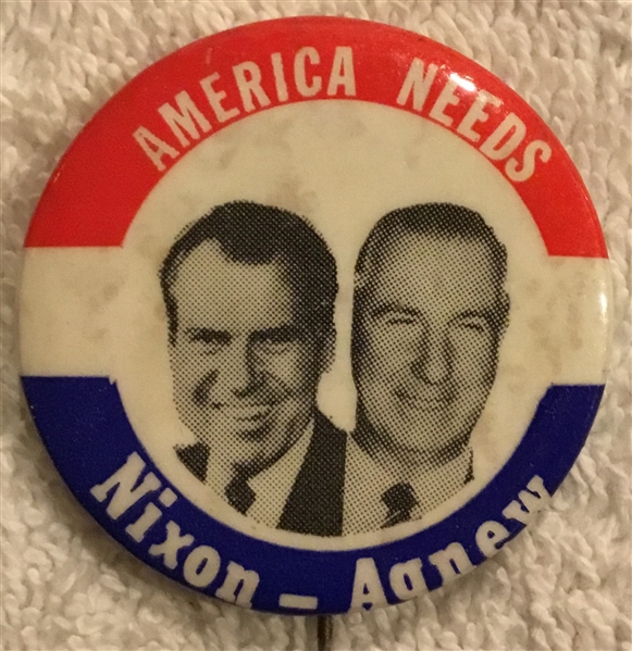 60's/70's RICHARD NIXON PRESIDENTIAL CAMPAIGN PIN