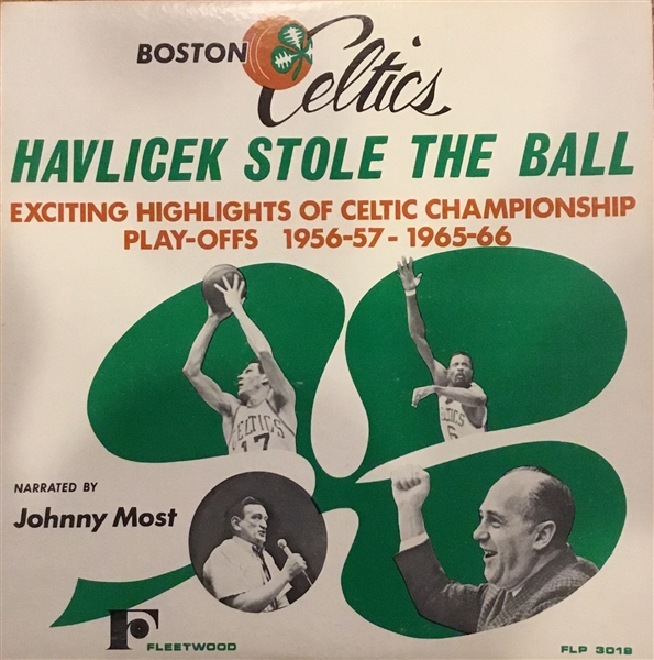 1966 BOSTON CELTICS HAVLICEK STOLE THE BALL RECORD ALBUM