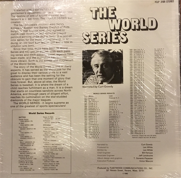 1979 WORLD SERIES RECORD ALBUM - SEALED
