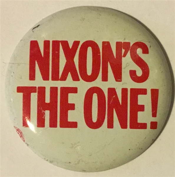 60's NIXON'S THE ONE PIN