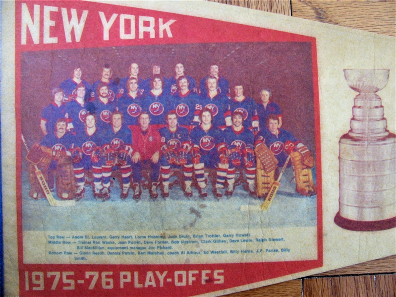 1975-76 NEW YORK ISLANDERS PLAY-OFFS PENNANT