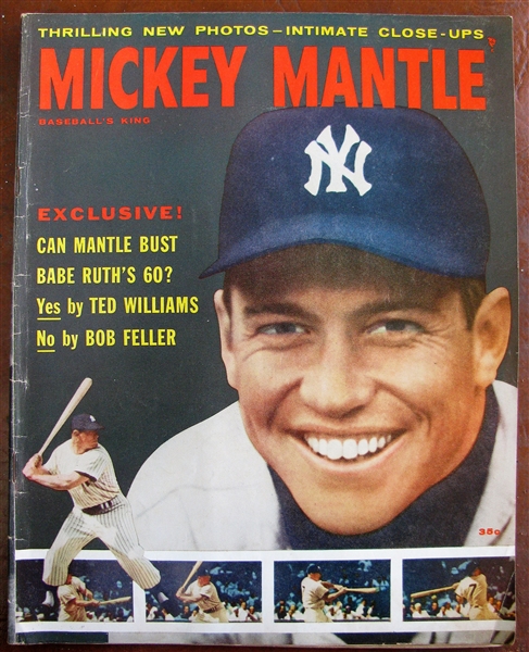 1957 MICKEY MANTLE BASEBALL KING MAGAZINE