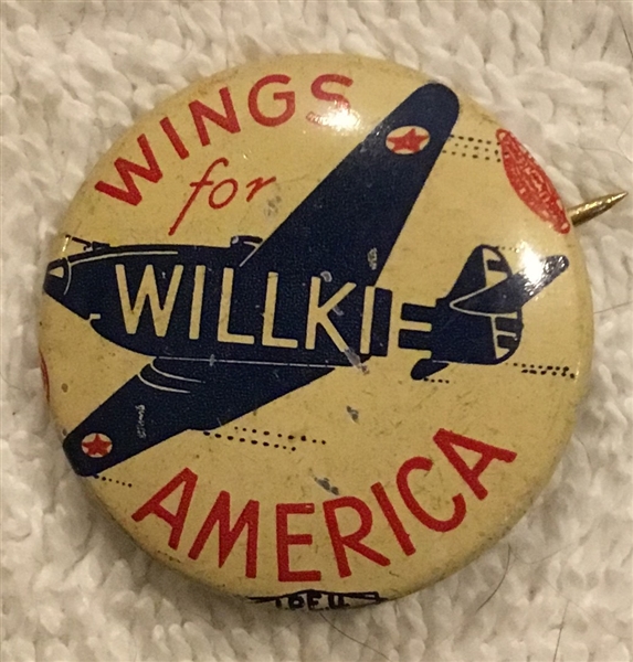 1940 WENDELL WILLKIE PRESIDENTIAL CAMPAIGN PIN