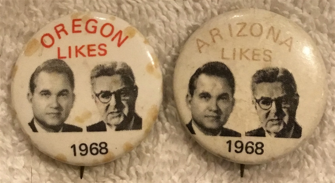 1968 GEORGE WALLACE PRESIDENTIAL CAMPAIGN PINS - 2