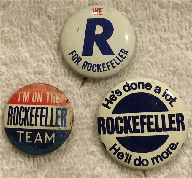60's NELSON ROCKEFELLER PRESIDENTIAL CAMPAIGN PINS - 3