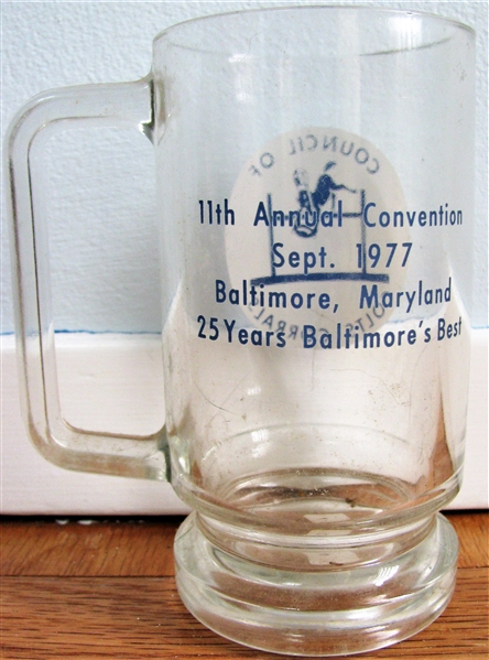 1977 BALTIMORE COLTS DRINKING GLASS MUG