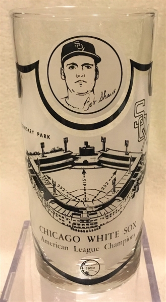 1959 CHICAGO WHITE SOX AMERICAN LEAGUE CHAMPS PLAYER GLASS- SHAW