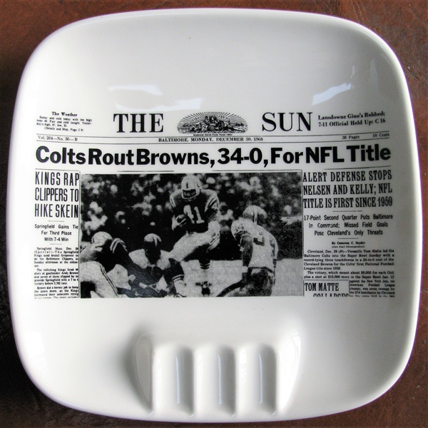 VINTAGE 1968 BALTIMORE COLTS ROUT BROWNS 34-0 FOR NFL TITLE ASTRAY