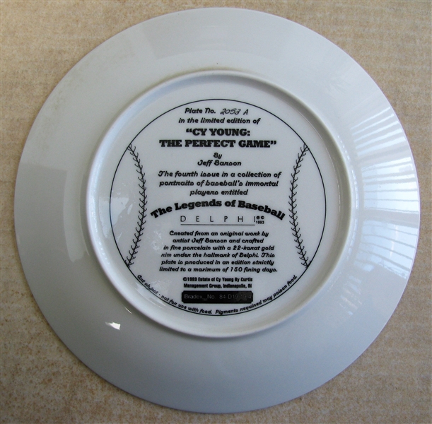 CY YOUNG THE PERFECT GAME BRADFORD EXCHANGE PLATE