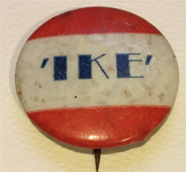 50's DWIGHT EISENHOWER PRESIDENTIAL CAMPAIGN PIN -IKE