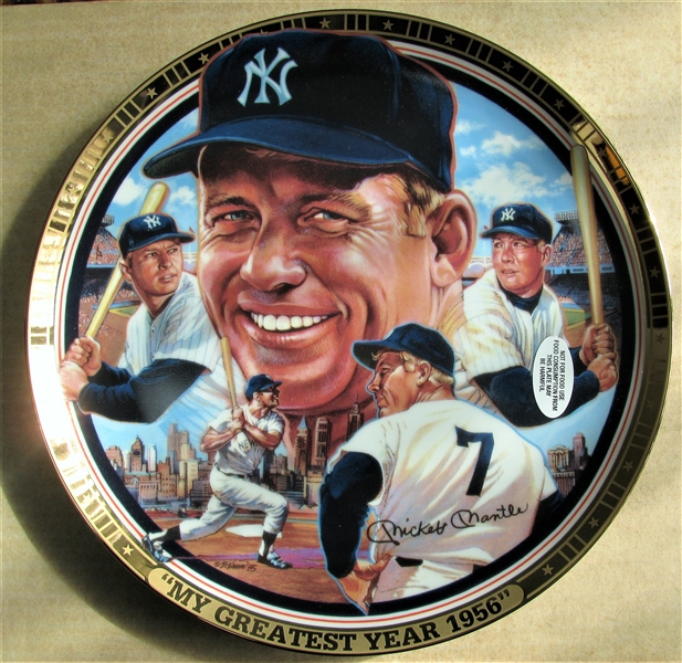 MICKEY MANTLE #7 THE GREATEST YEAR 1956 SPORTS IMPRESSIONS PLATE 