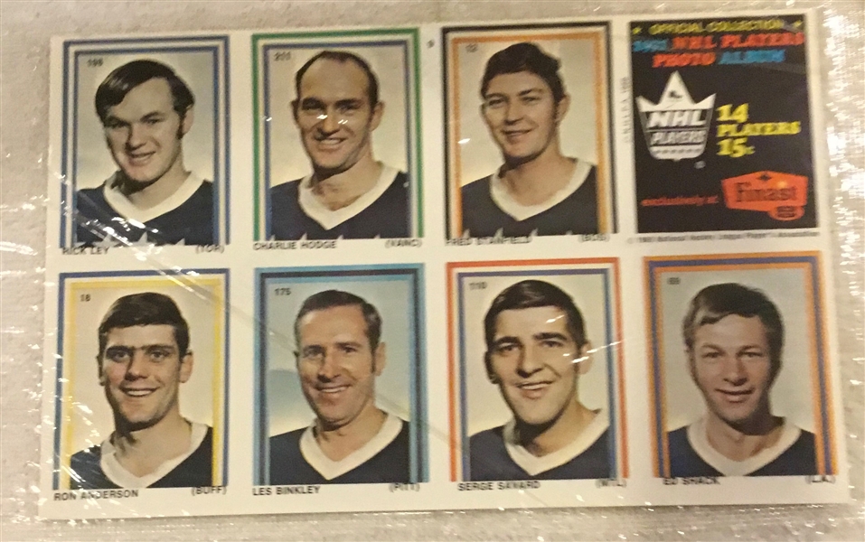 1970-71 EDDIE SARGENT/FINAST NHL PLAYER STAMPS SEALED PACK w/PARK
