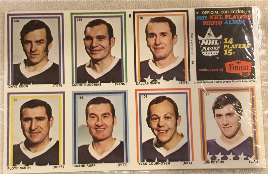 1970-71 EDDIE SARGENT/FINAST NHL PLAYER STAMPS SEALED PACK w/MAHOVLICH