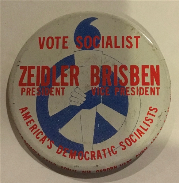 1976 FRANK ZEIDLER PRESIDENTIAL CAMPAIGN PIN 