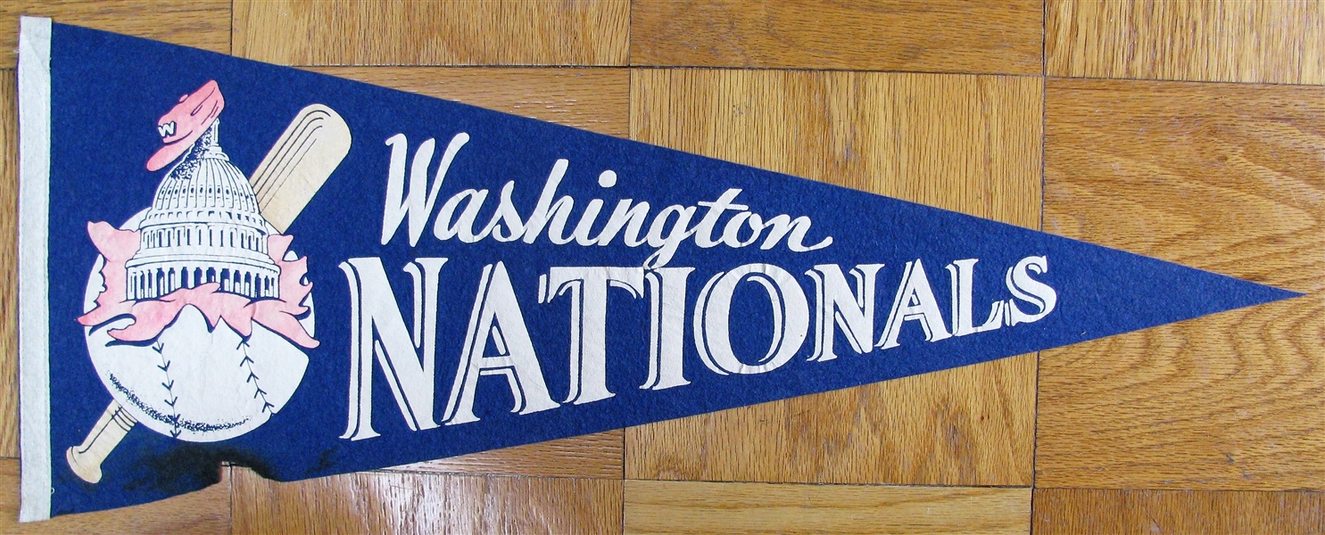 50's WASHINGTON NATIONALS PENNANT