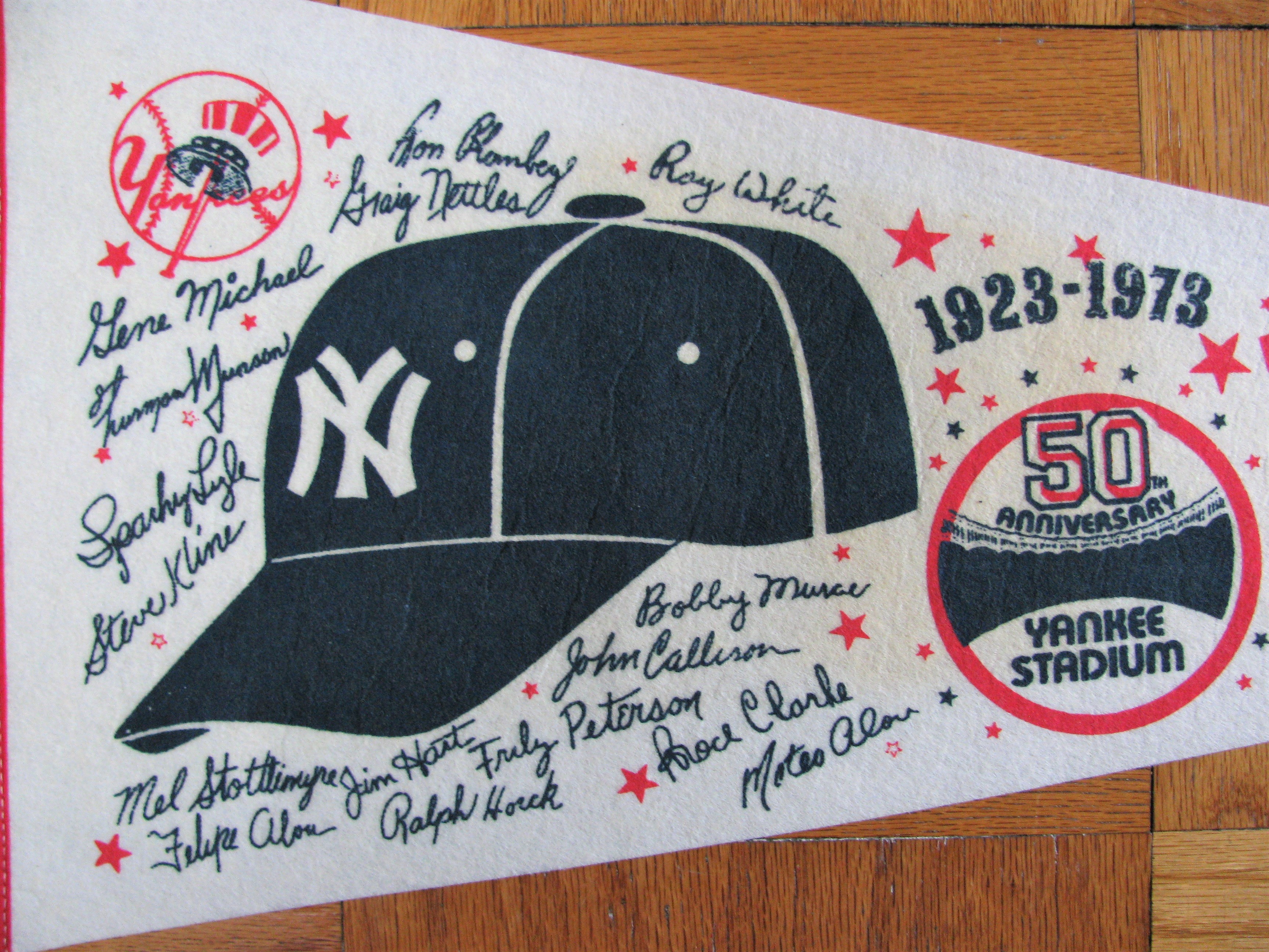 1950s NY New York Yankees Vintage Pennant Flag MLB Baseball 