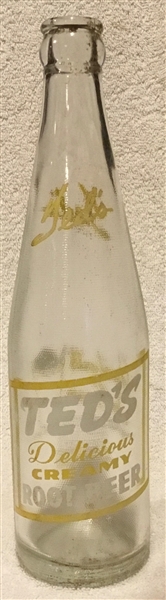 VINTAGE TED WILLIAMS TED's ROOT BEER BOTTLE