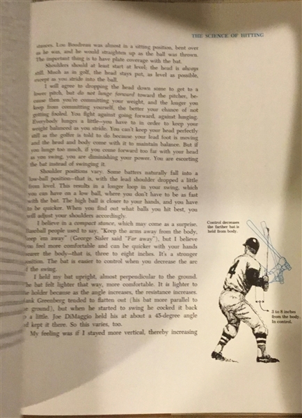 1971 TED WILLIAMS THE SCIENCE OF HITTING BOOK - 1st PRINTING