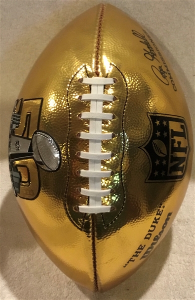 SUPER BOWL 50 LIMITED EDITION GOLD FOOTBALL