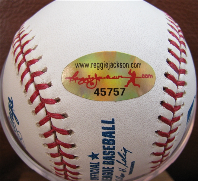 REGGIE JACKSON #44 SIGNED BASEBALL w/REGGIE JACKSON COA