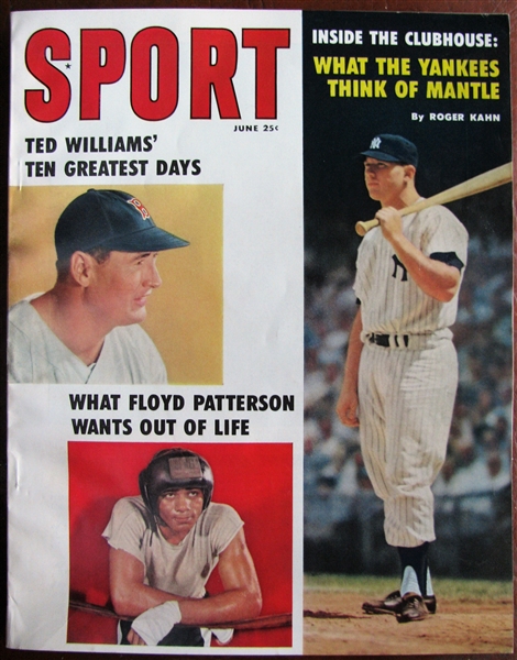 1959 SPORT MAGAZINE w/ MICKEY MANTLE & TED WILLIAMS COVER