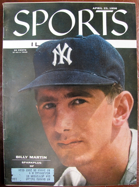 1956 SPORTS ILLUSTRATED MAGAZINE w/  BILLY MARTIN COVER