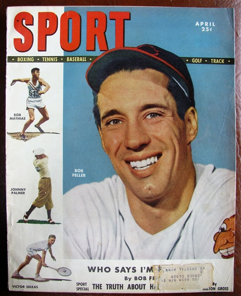 1949 SPORT MAGAZINE w/ BOB FELLER COVER