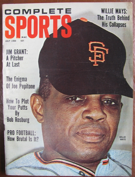 1966 COMPLETE SPORTS MAGAZINE w/ WILLIE MAYS COVER