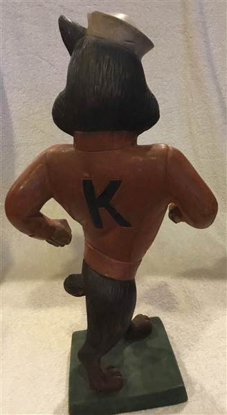 VINTAGE KENTUCKY WILDCATS? WOOD CARVED STATUE
