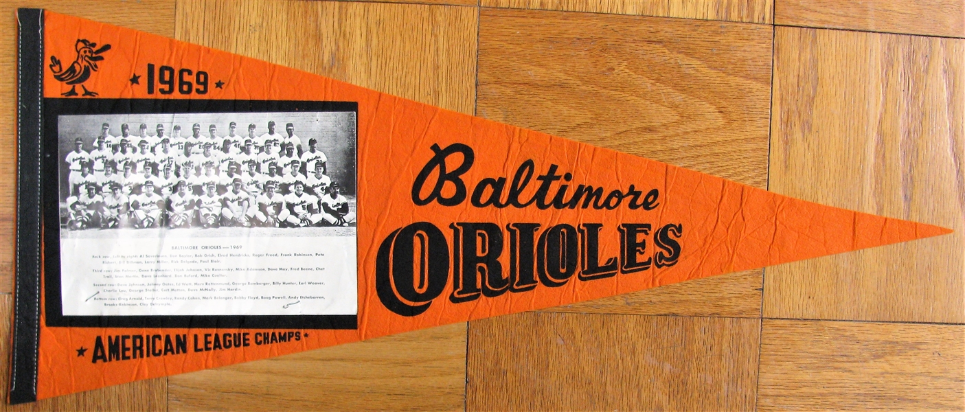 1966 BALTIMORE ORIOLES AMERICAN LEAGUE CHAMPS PENNANT