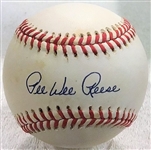 PEE WEE REESE SIGNED BASEBALL - JSA AUTHENTICATED