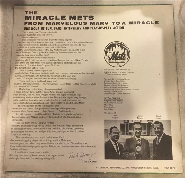1969 MIRACLE METS RECORD ALBUM