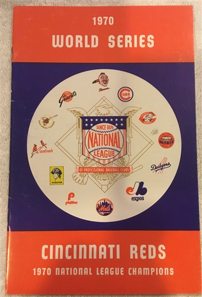 1970 WORLD SERIES NATIONAL LEAGUE MEDIA GUIDE- REDS CHAMPIONS