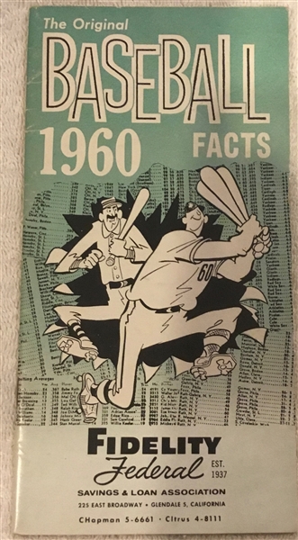 1960 BASEBALL FACTS BOOKLET