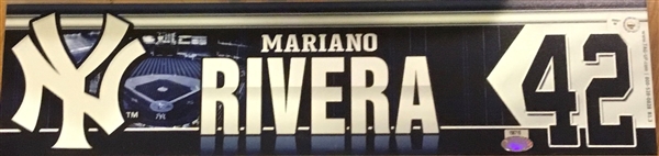 2012 MARIANO RIVERA N.Y. YANKEES LOCKER NAMEPLATE w/STEINER LOA
