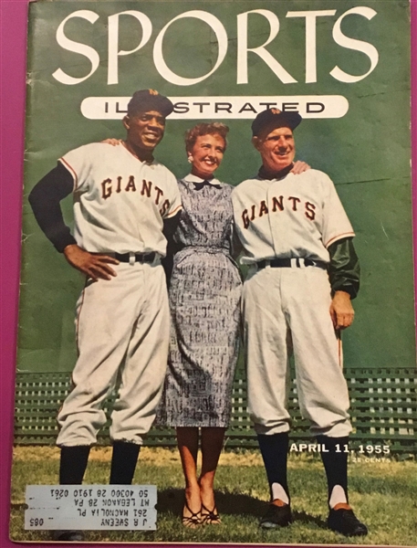 1955 SPORTS ILLUSTRATED w/MAYS COVER & BASEBALL CARDS