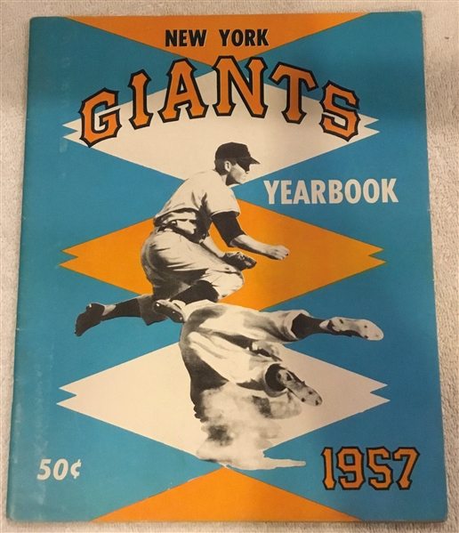 1957 NEW YORK GIANTS YEARBOOK - LAST YEAR IN N.Y.
