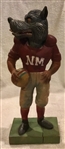 VINTAGE 50s NEW MEXICO LOBOS "WOOD CARVED" STATUE