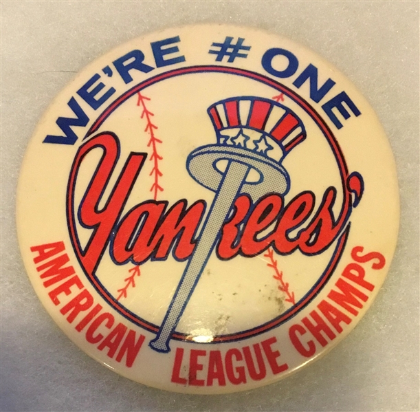 VINTAGE NEW YORK YANKEES A.L.CHAMPS PIN