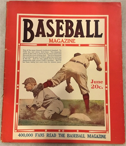 JUNE 1920 BASEBALL MAGAZINE w/COBB COVER