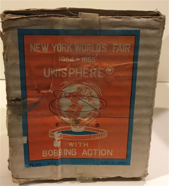 1964-65 NEW YORK WORLD's FAIR UNISPHERE BOBBING HEAD w/BOX