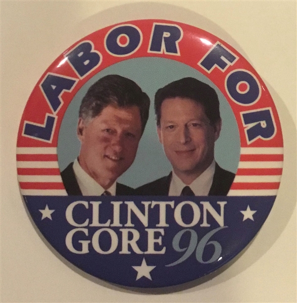 1996 BILL CLINTON / GORE PRESIDENTIAL CAMPAIGN PIN