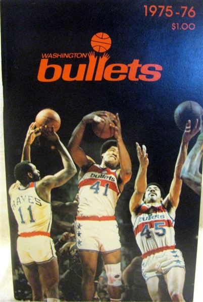 1975-76 WASHINGTON BULLETS MEDIA GUIDE / YEARBOOK
